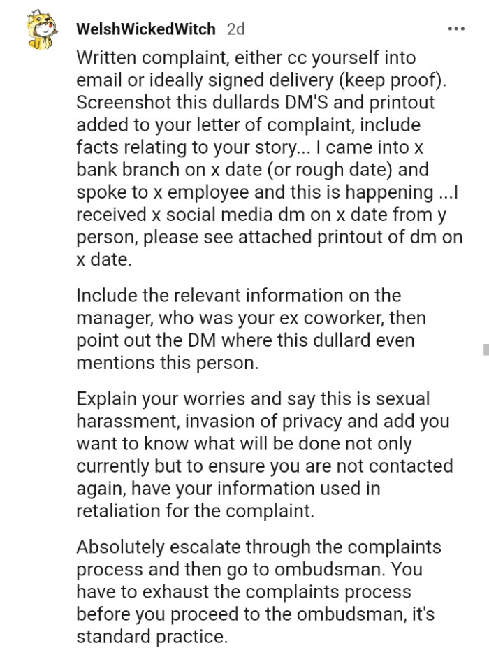 Explaining your worries and terming it a sexual harassment