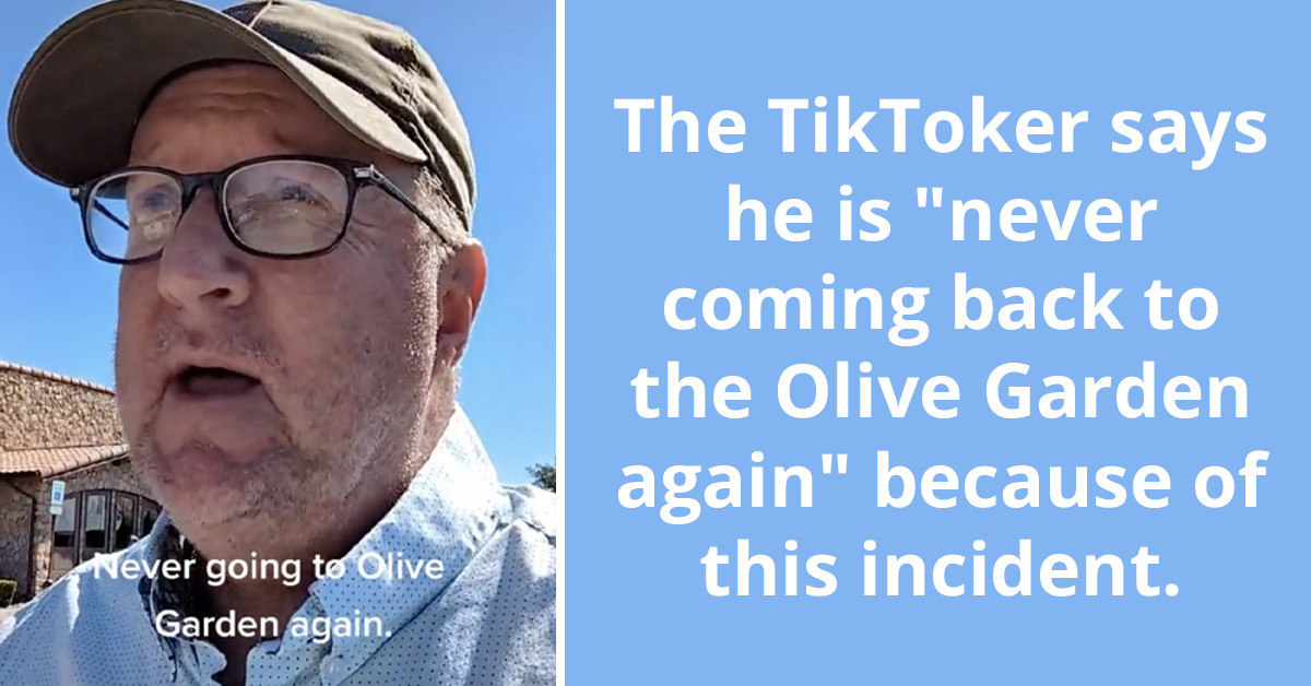 Customer Says He Will "Never Return" To Olive Garden After Server Wouldn't Stop Pushing Him To Order Alcohol