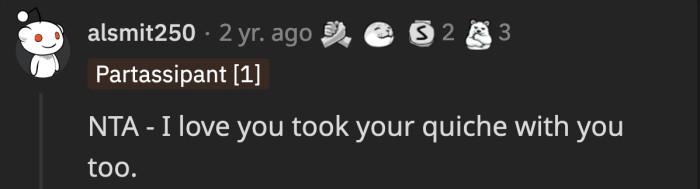 A little revenge quiche cushions the blow