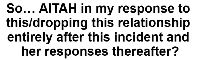 She wants to know if she's the TA or not in this situation.