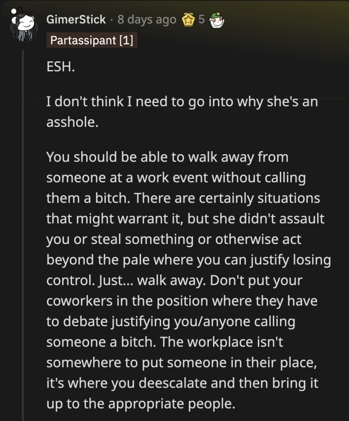 What OP did was risky, especially if she is in a position of power and her coworker is a subordinate