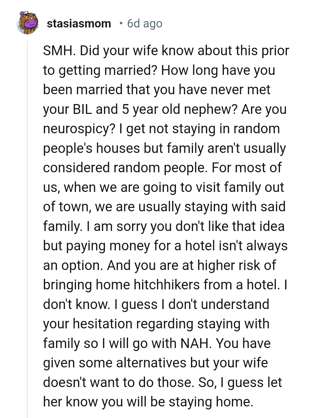 How long has the OP been married that he has never met his BIL?