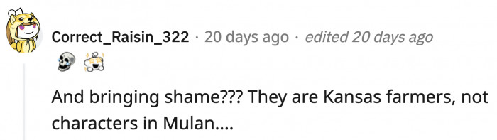 Dishonor on all of their cows!