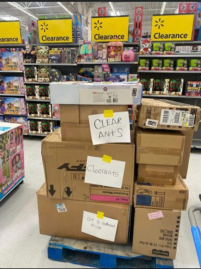 47. Clearance sales!