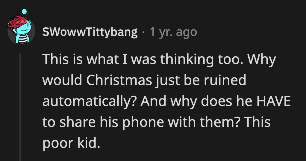 They were banking on him babysitting the little ones so the adults could get plastered.