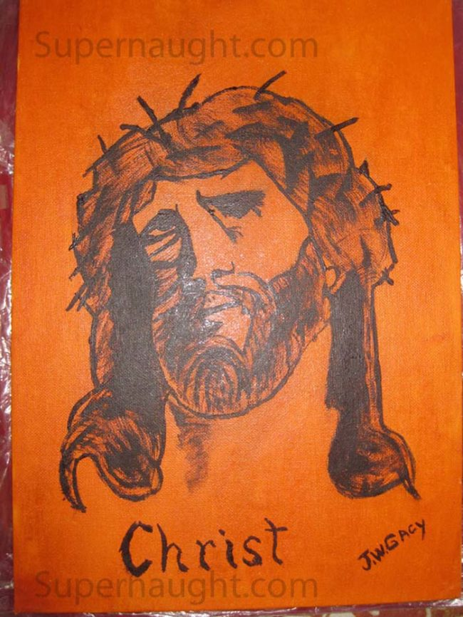 7. Gacy, like many other inmates, turned to art during his time in prison. This particular piece, known for its eerie quality, is available for purchase at just $1,600.