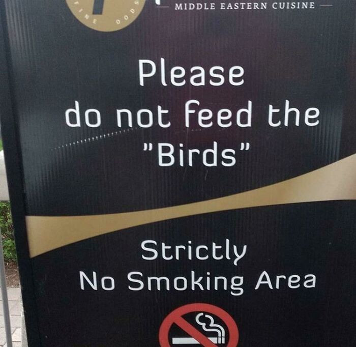 Warning sign with quoted phrase, “Don’t be surprised if band not alive”