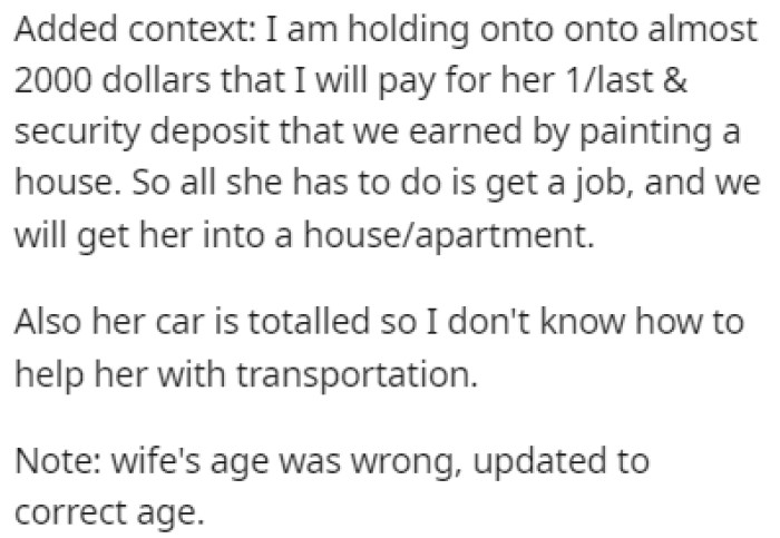 OP is stuck because he doesn't want to leave his sister homeless, but she's too dangerous to be kept around