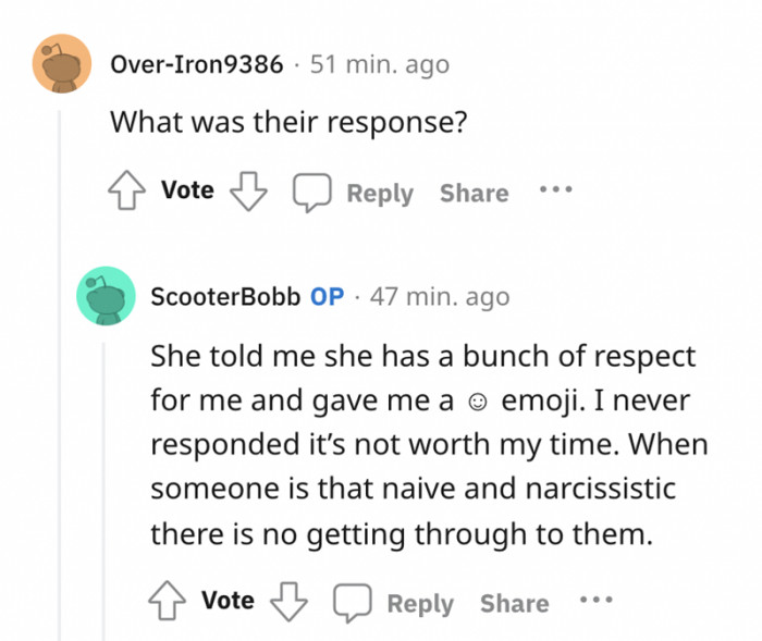 There's no getting through to a narcissistic person