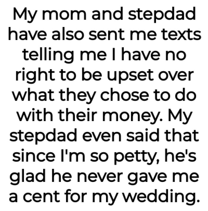 OP's Stepdad Said She Was Being Petty