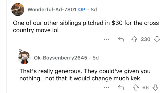 That's not going to change much at all.