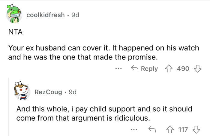 The mom's argument is utterly ridiculous.