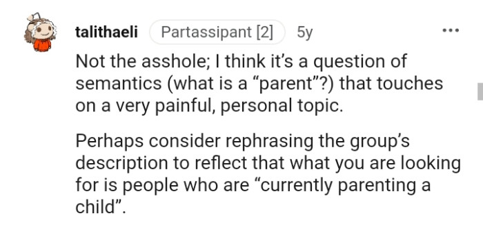 The OP should perhaps reconsider rephrasing the group's description to reflect what it is exactly