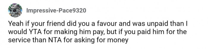 OP *did* pay his friend, so he wouldn't be out of line asking for him to cover the repair expense