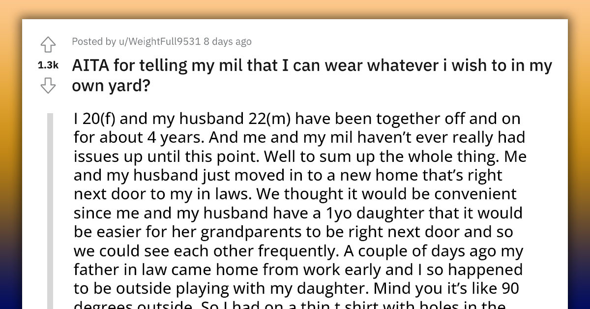 Redditor Serves Mother-In-Law A Hot Comeback For Shaming What She Wore In Her Own Home