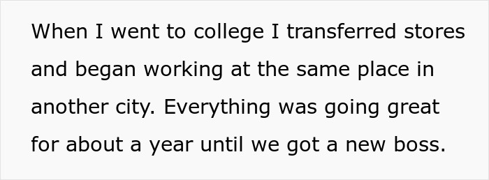 Then we got a new boss