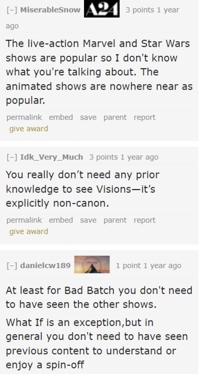 Some people argue that live-action movies alone would work.