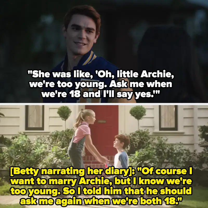 14. On Riverdale, when they showed Archie 