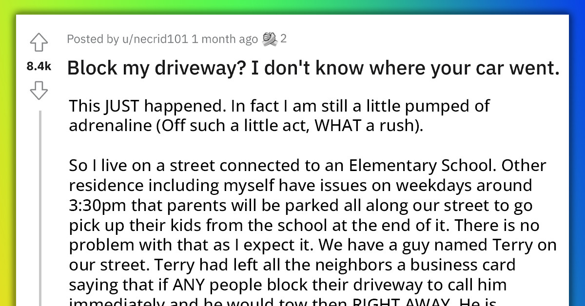 Redditor Gets A Minivan Blocking Their Driveway Towed, Plays Dumb When The Owner Comes Looking For It