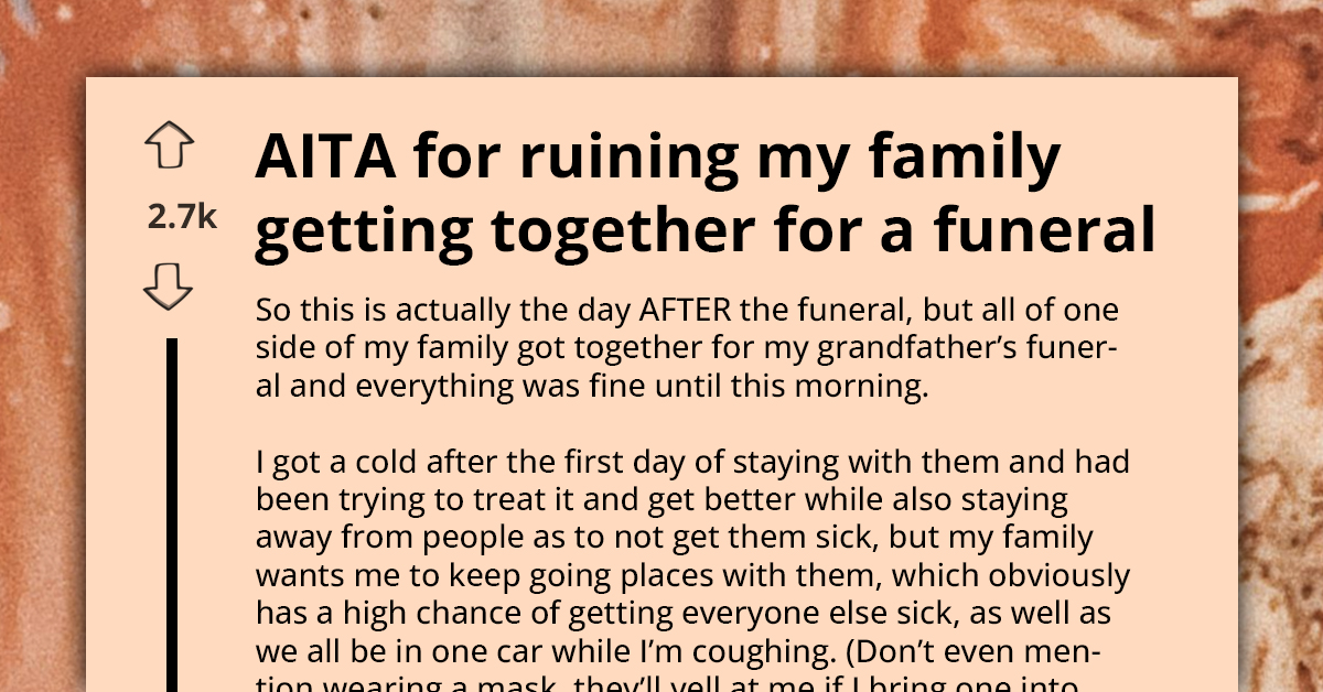 Sick Woman's Response to Grandma Ignoring Her Boundaries Leads to Accusations of Ruining Family Gathering