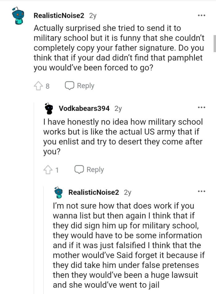 She couldn't completely copy the dad's signature