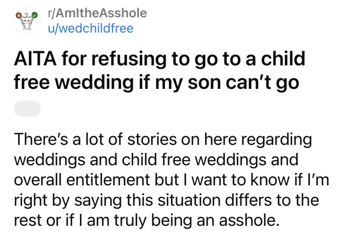 Here's the original post by Reddit user u/wedchildfree: