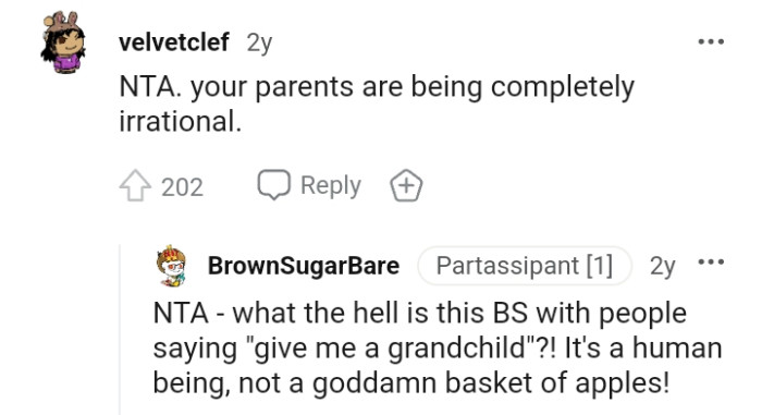 OP's parents are being irrational