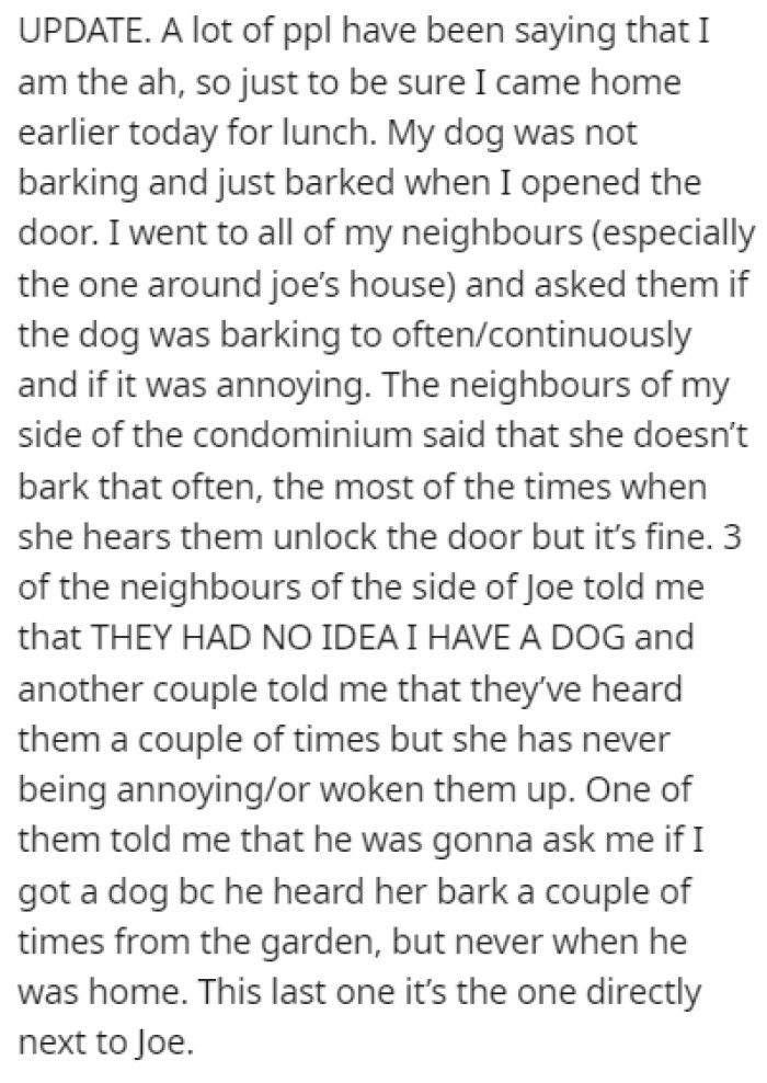 OP added an update to the original story