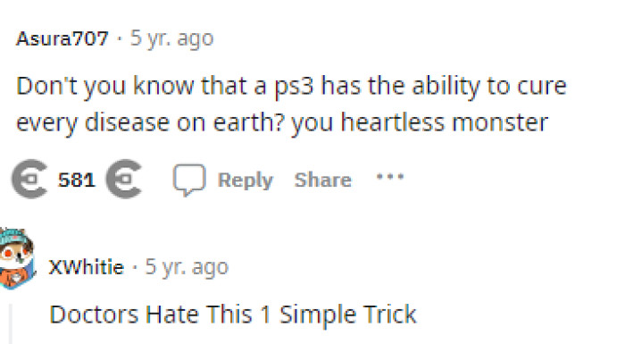 Clearly, the PS3 might be worth more than that in another dimension, but not in this one.