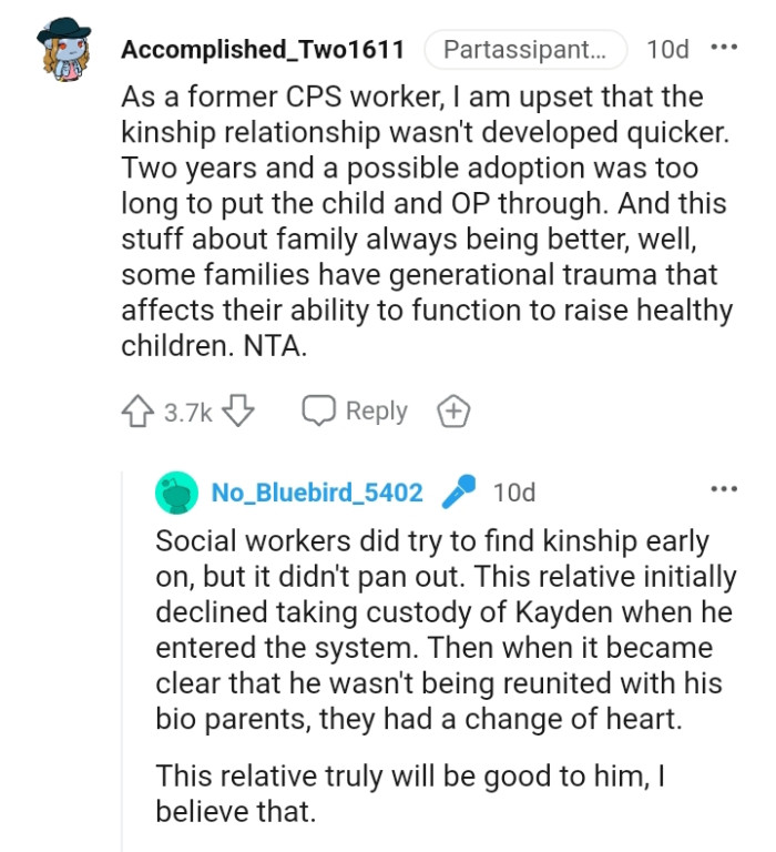 This stuff about family always being better