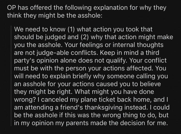 Op thinks he might be the a-hole for the following reason.