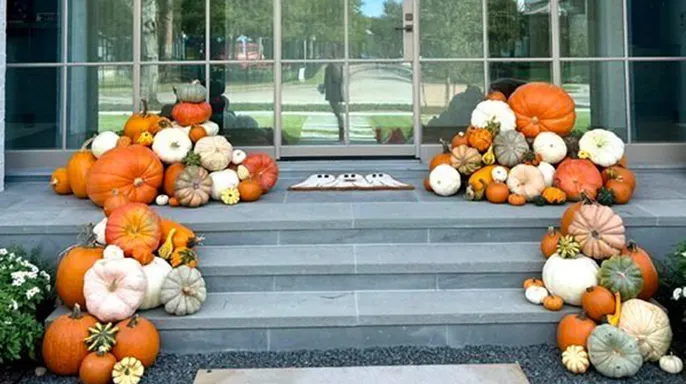 Her services range from $325 to $1,350, offering everything from simple, understated designs to intricate, sprawling arrangements that fill the entire porch.