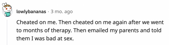 27. It's a good thing they didn't get back together the third time.