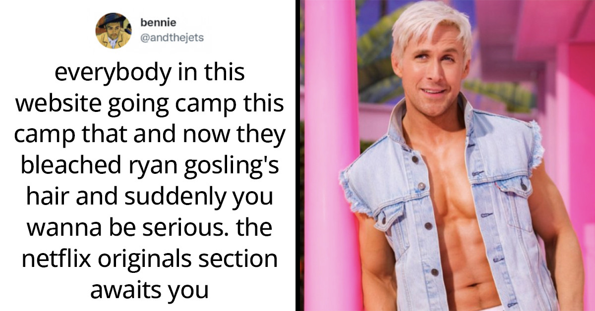 Ryan Gosling's Tanned and Blonde Ken in New Barbie Film Divides People on Twitter