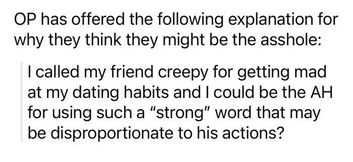 OP thinks she might potentially be the a-hole for the following reason: