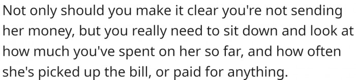 OP needs to think some things through