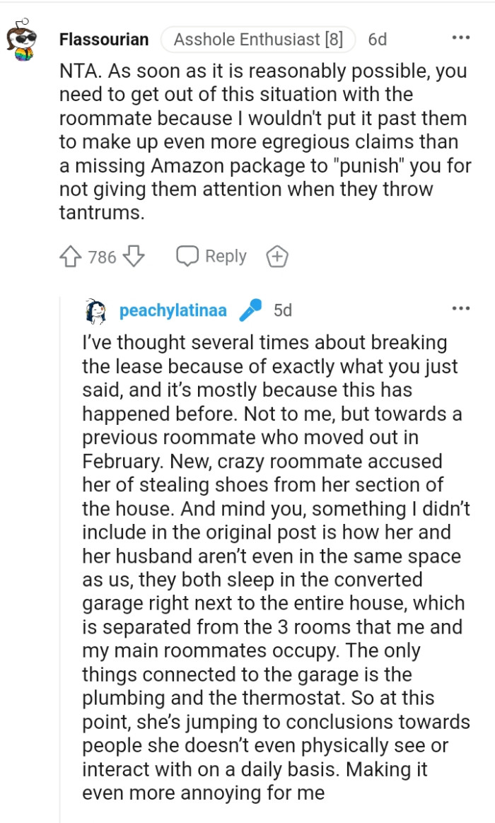 The OP reveals how it is even more annoying for her