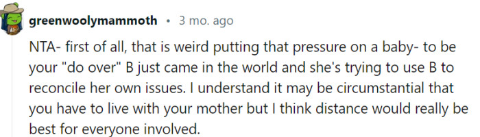 It's definitely strange and unfair to put such pressure on a baby, expecting them to fulfill a 