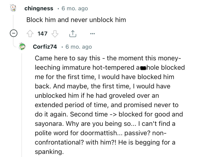 OP might need to return the “block,” this time, permanently!