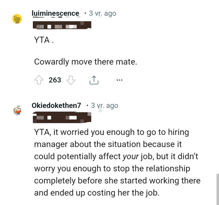 It didn't worry the OP enough