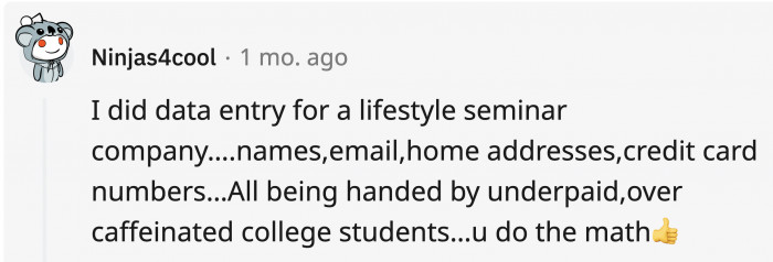 23. Throwing a bone that’s going to hit you back if things go very bad