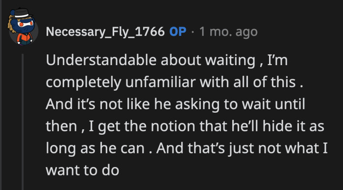 Why does he want to hide it, OP? Their fundamental differences were made obvious by the pregnancy.