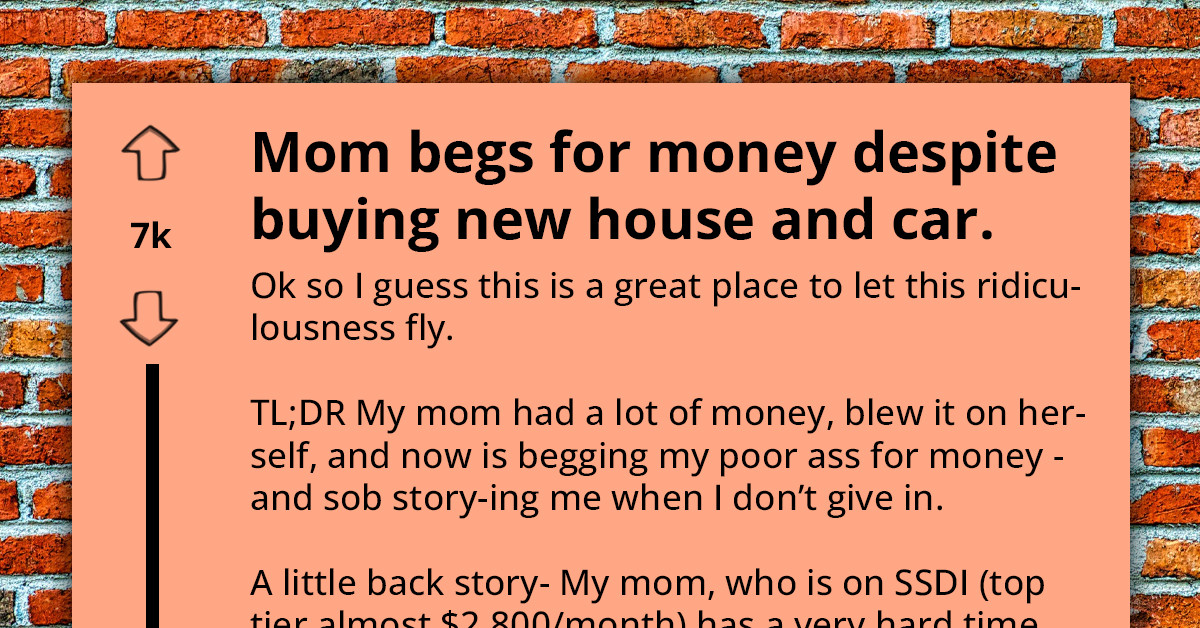 Woman Calls Out Mom For Begging Her For Money Despite Spending Hers On A Frivolous Lifestyle