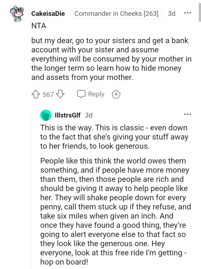 Learning how to hide your assets and money from your mother