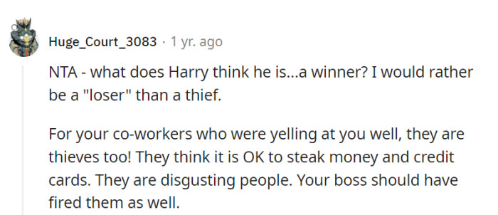 Who wants to win at being a thief? Better to be a 