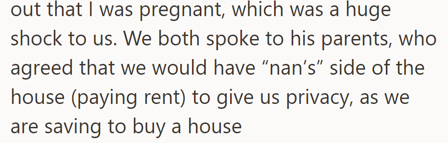 OP was pregnant in May 2023, and Jake's parents offered 