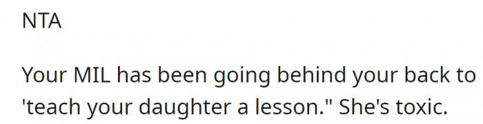 Her mother-in-law is toxic.