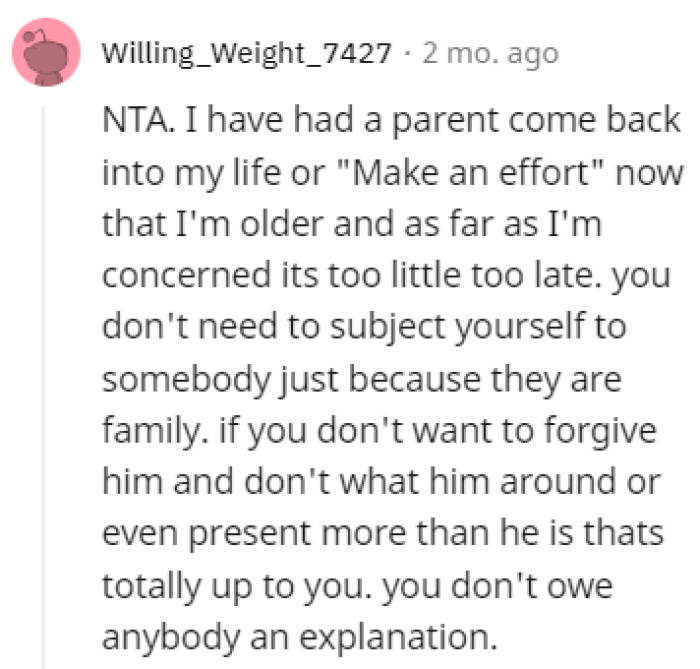 You don't owe anyone an explanation