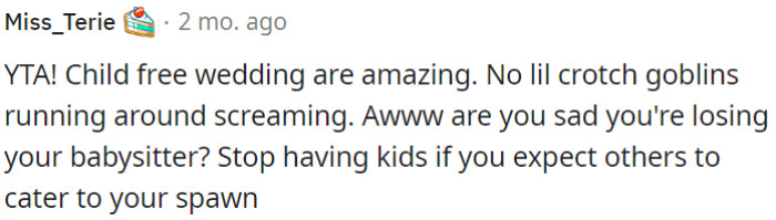 Child-free weddings can be enjoyable without disruptive children