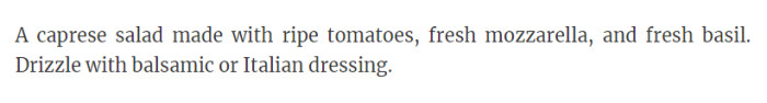A caprese salad actually sounds fantastic now.